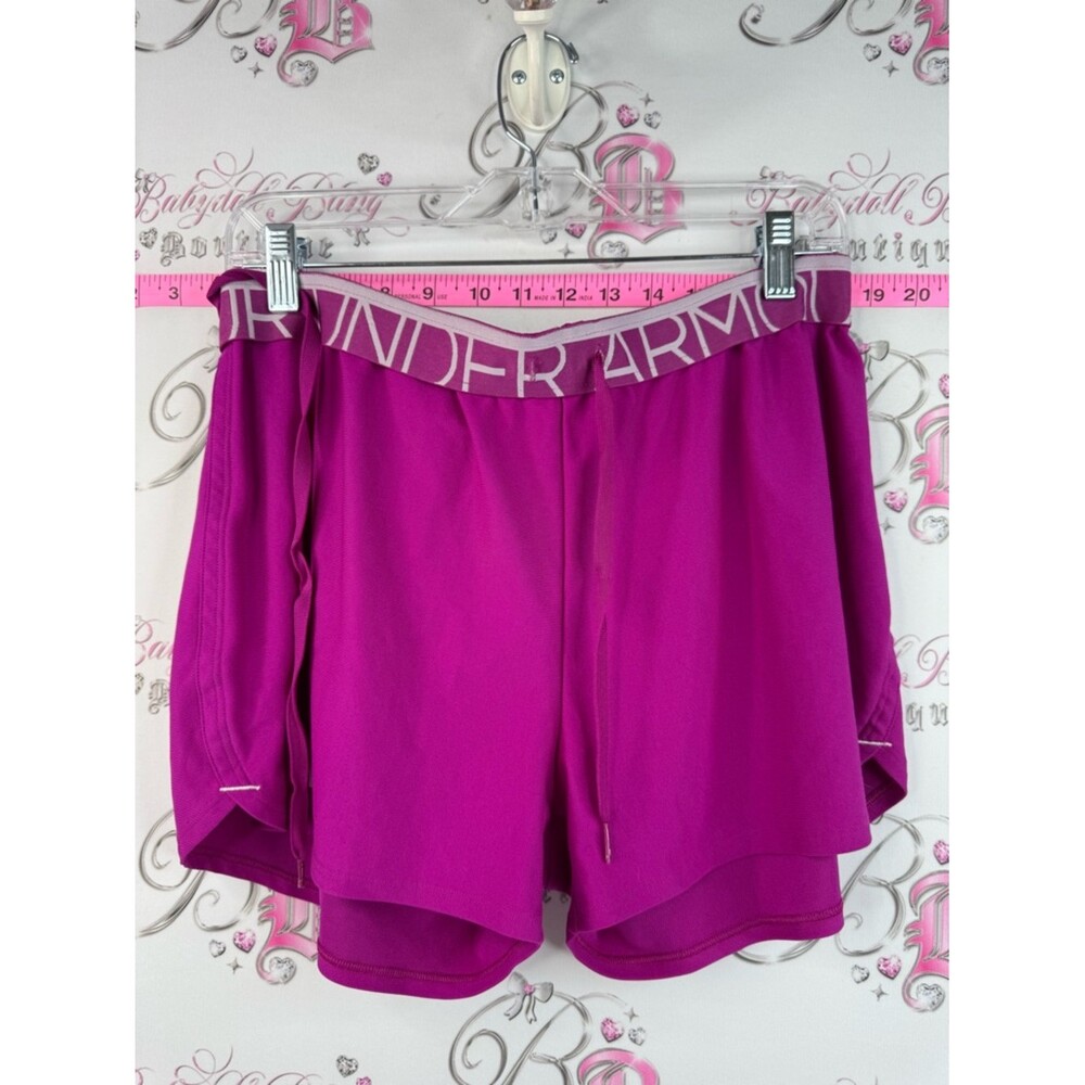 Under Armour shorts semi fitted pink purple Magenta Athletic heat gear bottoms